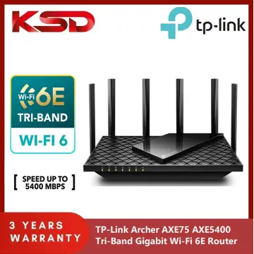 TP-Link AXE5400 Tri-Band WiFi 6E Router (Archer AXE75) - Gigabit Wirel –