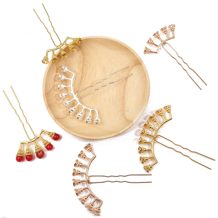 1PC Popular Multicolors Ancient Style Hairpin And Alloy Iron U Shape