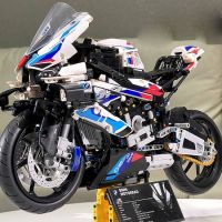 เข้ากันได้กับเลโก้บล็อกรถจักรยานยนต์ BMW M1000R คาวาซากิ h2r โมเดลรถจักรยานยนต์ประกอบของเล่นเพื่อการศึกษา