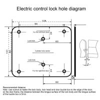 ล็อคสแตนเลสประตูไฟฟ้าแบบลวดล็อคประตู9-12V 2เส้นสำหรับประตูประตูไม้เหล็ก