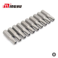 10ชิ้น1/4 "25มิลลิเมตร Torx T30ข้อต่อไขควงที่มีรูชุดซ่อมไขควง Hex Shank หัวเจาะสำหรับเครื่องมือประจำบ้านไฟฟ้า