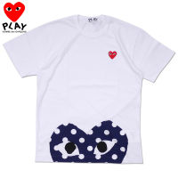 COMME Des Garcons เสื้อยืดสำหรับผู้หญิง,เสื้อยืดผู้ชายเสื้อยืดเสื้อคอตตอนแท้แขนสั้นเสื้อผ้าคู่รักสไตล์น่ารักใส่สบายๆนุ่มสบาย