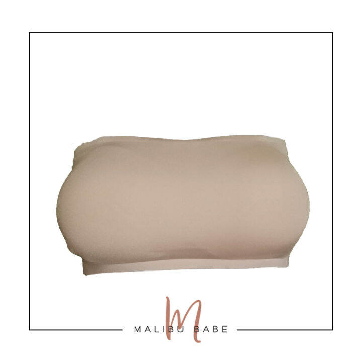 MALIBU BABE Seamless Nylon Bandeau Bra With Clear Straps Lazada PH