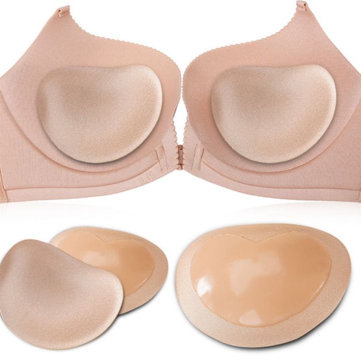 NO BRAND Stickers Removable Invisible Thick Cover Nipple Insert Swimsuit  Heart Women Bikini 1 Pair Bra Pad Gel