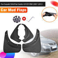 4x รถ Mudguards สำหรับ Suzuki SX4 Neo Baleno Fiat Sedici GY EY RW 2007 ~ 2013 Auto Mud Guard Flaps Mudflap Fender รถอุปกรณ์เสริม