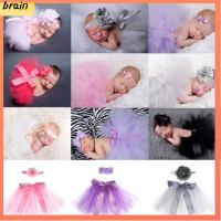 BRAIN 1Set แฟชั่น จับคู่ อุปกรณ์ประกอบฉากการถ่ายภาพ เสื้อผ้า กระโปรง Tutu สำหรับเด็ก ชุดทารกแรกเกิด ที่คาดผม ที่คาดผมเด็ก