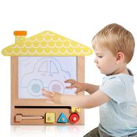 Erasable Drawing Board Wooden Erasable Doodle Board Toys Color Sketch Pad Hand-Painted Graffiti Board Early Educational Toy For Drawing  Sketching Tab