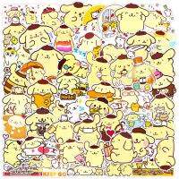 Sanrio POM Purin สติ๊กเกอร์กราฟฟิตีน่ารักของขวัญของเล่นสำหรับเด็กกระเป๋าเครื่องเขียนติดผนังแบบทำมือสติกเกอร์กันน้ำหมวกกันน็อค50ชิ้น