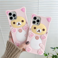 เคสโทรศัพท์สำหรับ Samsung A14 A53 S23 S22อัลตร้าพลัสสีชมพูดอกเหมยเคสโทรศัพท์มือถือซิลิโคนหมีฝาครอบเคสโทรศัพท์