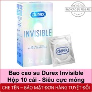 Bao Cao Su Durex Invisible Siêu Cực Mỏng Hộp 10 Cái