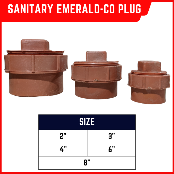 Sanitary PVC Fittings Emerald Clean Out w/ Plug (Sizes: 2",3",4") Sold