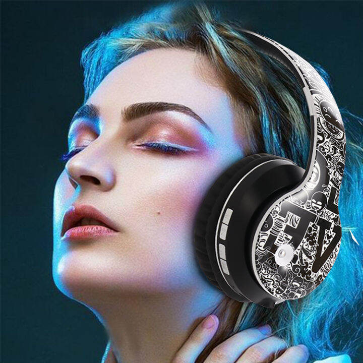 Newmsnr 2023 Graffiti Fashion Style Bluetooth Headphones HiFi Sound
