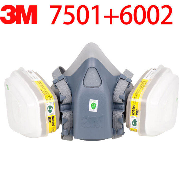 3M 7501+6002 Full Face Respirator Respirator Dust Spray Paint