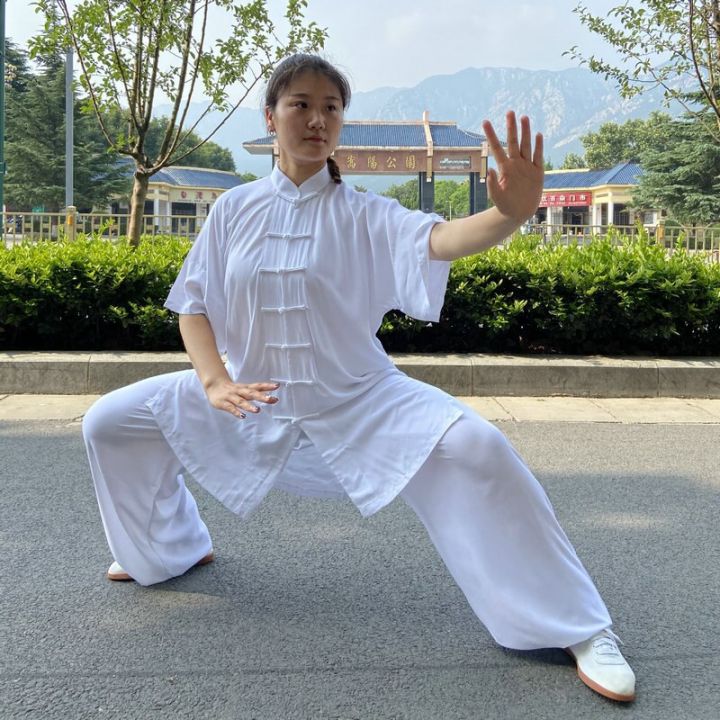 ชุดจีนโบราณ-ushine-มี6สีแขนยาววูซูไทชิชายชุดกังฟูยูนิฟอร์มไทเก็กหญิงชุดออกกำลังกาย