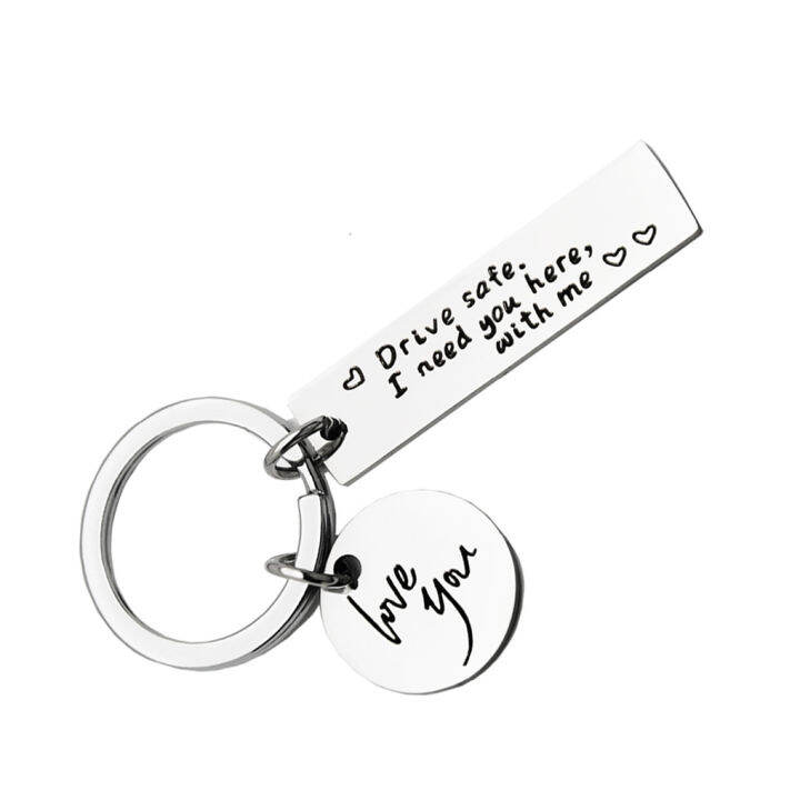 Key Chains Portable Couple Gifts Stainless Steel Personality Hanging