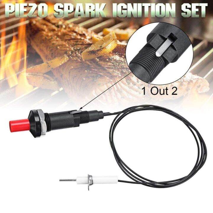 BBQ Grill Push Button Igniter Set 1 Out 2 Premium Piezo Spark Ignition