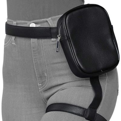 Fashion Hot Trendy Stylish Women Waist Leg Belt Leather Cool Girl Bag Fanny Pack for Outdoor Hiking Motorcycle Running Belt