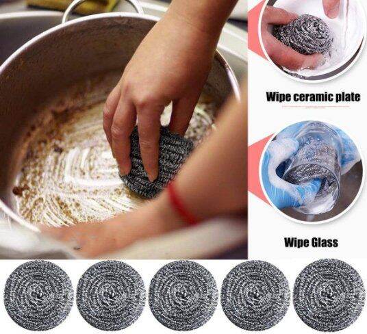 Scourer 3/25gram Stainless Steel Scourer Dish Bowl Cleaning