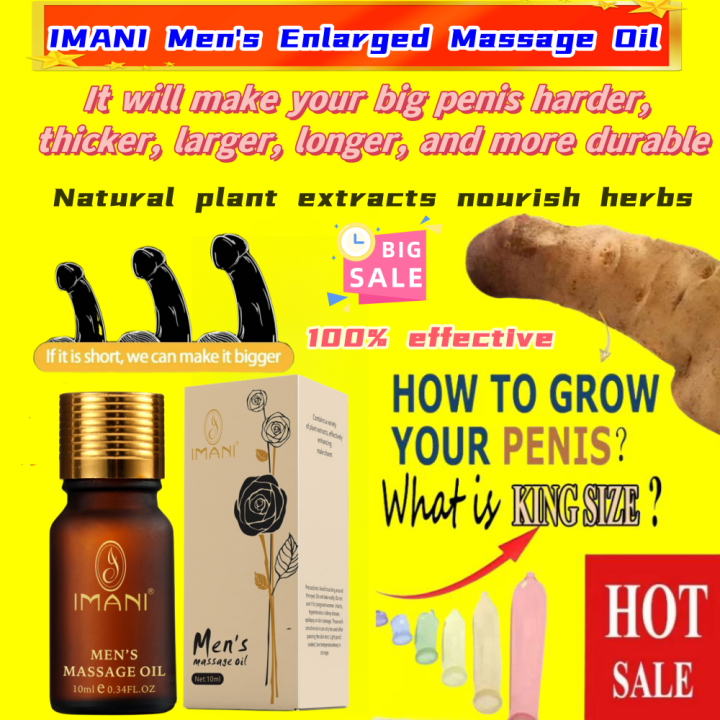 Authentic IMANI Men's Massage Oil Increased Length to Size Massage Oil