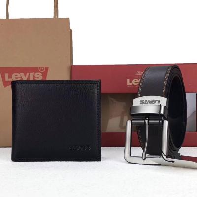 กระเป๋าสตางค์ +เข็มขัด Levis รุ่นนี้มาพร้อมกล่องกระดาษแบรนด์+ถุงกระดาษแบรนด์+หมุดเจาะรูเข็มขัด