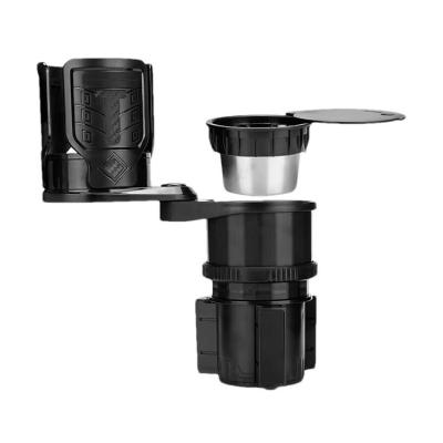 Cup Holder Extender for Car Anti-Slip Rotating Drink Holder with Adjustable Base Removable Shock-Proof Cup Holder with Stainless Steel Liner for Ashtray effectual