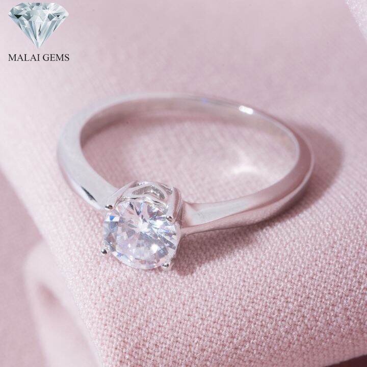 malai-gems-แหวนเพชร-เงินแท้-925-เคลือบทองคำขาว-ประดับเพชรสวิส-cz-รุ่น-151-r03143-แถมกล่อง-แหวนเงินแท้-แหวนเงิน-แหวน