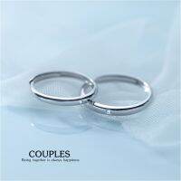 s925 Couples ring 20 แหวนคู่รักเงินแท้  Love you so much ประดับด้วย Cubic Zirconia (CZ) ปรับขนาดได้