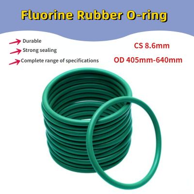 1PCS Fluororubber O-Ring FKM Sealing Gasket Thickness CS8.6mm OD 405mm-640mm O-Ring Seal Gasket Ring Corrosion Resistant Sealing Gas Stove Parts Acces