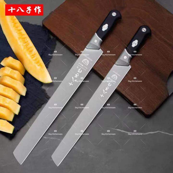 SHIBAZI S205B / 15" STAINLESS STEEL WATERMELON KNIFE WITH RUBBER