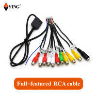 Iying รถสเตอริโอวิทยุ RCA สาย Aux-In Adapter ซับวูฟเฟอร์ เครื่องขยายเสียง3.5มม. 20Pins Harness สำหรับ Head Unit Carplay