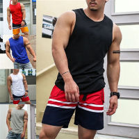 FitnessFunny Plain Color Baju Singlet Lelaki Microfiber Gym Shirt Training Jersey