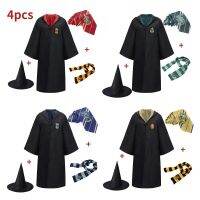 School of Witchcraft and Wizardry Harris Cosplay Clothing Adult Childrens Cloak Hat Tie Scarf Set Halloween Clothing