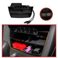 Center Console Storage Box Tray with Dual USB Outlet for 10 Generations Honda Civic 2016-2020