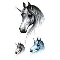 Unicorn Waterproof Temporary Tattoos Men Maquiagem Beauty Horse Temporary tatoo Sticker Tatouage temporaire adesivos