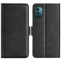 SmartPhonemall For Nokia G11/G21 Dual-side Magnetic Buckle Leather Phone Case(Black)