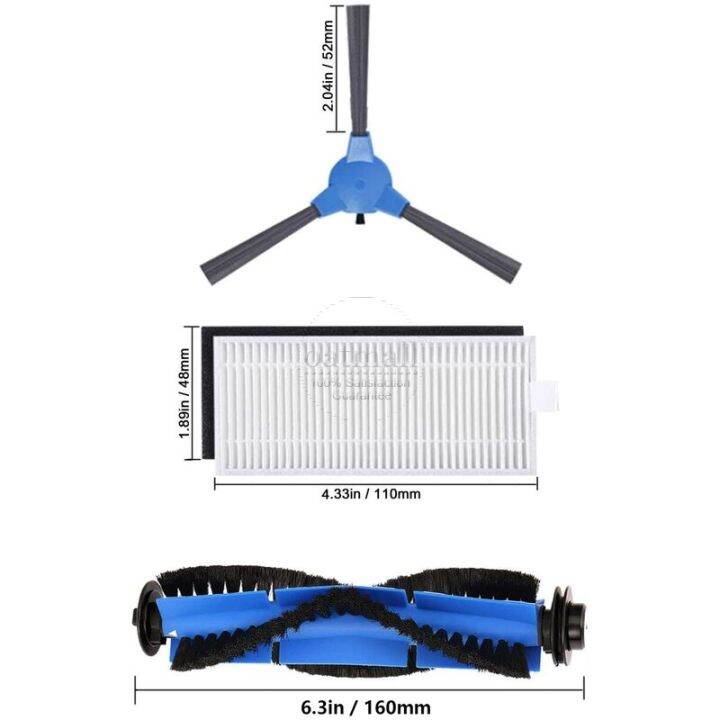 ชุดอะไหล่เปลี่ยนเครื่องทำความสะอาดสุญญากาศสำหรับ-eufy-robovac-11s-30c-15c-15t-12อุปกรณ์เสริมอะไหล่ตัวกรอง-hepa-ผ้าซับแปรงลูกกลิ้ง