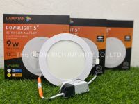 โคมดาวน์ไลท์ บางพิเศษ LAMPTAN LED Downlight 5" รุ่น Ultra Slim 9W หน้ากลม แสงเดย์ไลท์