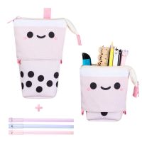 【CC】♚  Stationery Canvas School Supplies Makeup Telescopic Storage