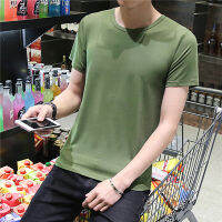 T-SHIRT เสื้อยืด คอกลม แขนสั้น สีพื้น ผ้าCotton100%  (สีขี้ม้า)