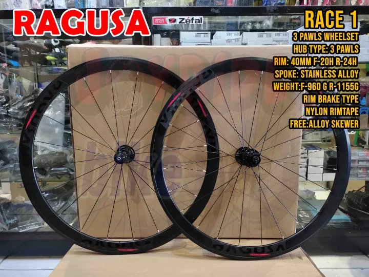 RAGUSA RACE 1 WHEELSET 700c (3 PAWLS) (40 mm) | Lazada PH