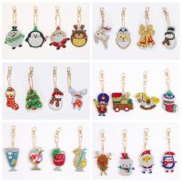 45Pcs DIY Full Drill Special Shaped Diamond Painting Keychain Cartoon Animal Women Bag Pendant Keychains Jewelry Key Ring Gifts