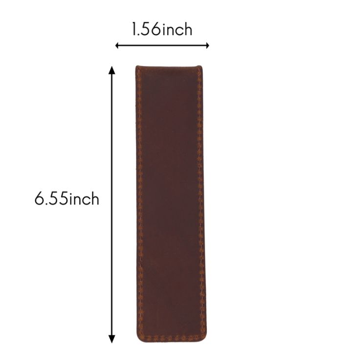 2-pcs-genuine-leather-pen-pouch-holder-pencil-bag-with-snap-button-for-rollerball-fountain-ballpoint-pen-green-amp-brown