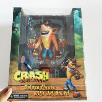 NECA รูปเกม Crash Bandicoot Sane Trilogy Action Figure ของเล่นคอลเลกชันตุ๊กตาชั้นวางหนังสือ Decor Creative Christmas Gift