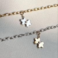 Beadberry | Puzzle Piece clip-on ชาร์มคลิปออนเงินแท้ ชุบทองขาวและทอง 18k (ราคาต่อชิ้น) แถมถุงผ้าลูกฟูก ผ้าเช็ดเงิน - ใส่กับสร้อยและกำไล