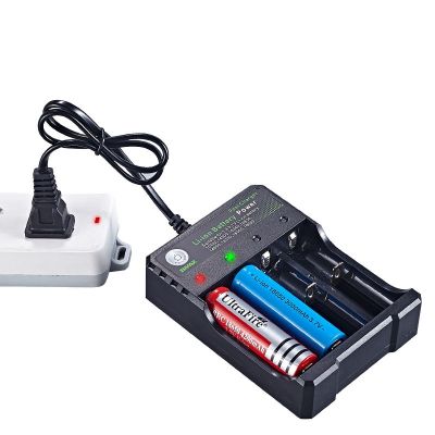 ”【；【-= 18650 Battery Charger Black 1 2 4 Slots AC 110V 220V Dual For 18650 Charging 3.7V Rechargeable Lithium Battery Charger