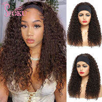 Curly Headband Wigs 22 Inch Long Synthetic Wig Deep Water Wave Bohemian Hair For Black Women Soku 150 Density Machine Made Wig