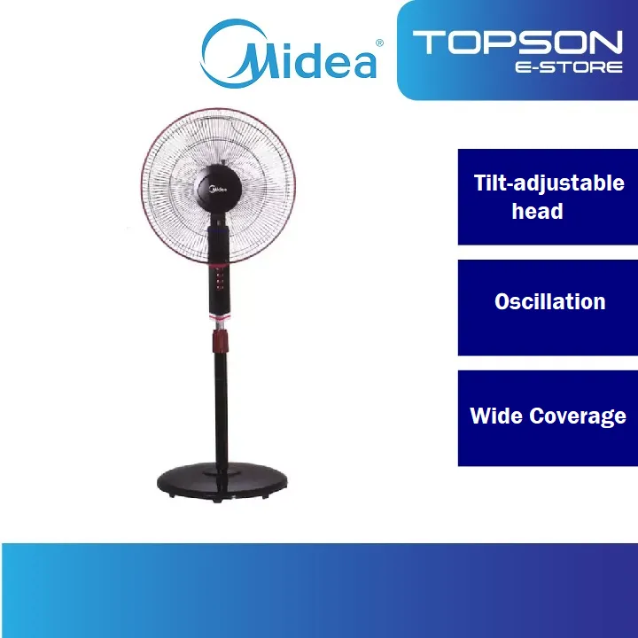 Midea 16 Inch 3 Speed Stand Fan Mf 16fs10n With 3 Blades Lazada