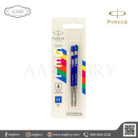 2 pcs PARKER GEL Refill for Ballpoint Pen Medium Point Black , Blue Ink - แพ็ค 2 ชิ้น ไส้ปากกาปาร์คเกอร์ ลูกลื่นเจล ควิ้ง เจล หมึกดำ น้ำเงิน