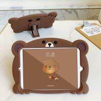 ใหม่สำหรับ iPad 9.7 2018 10.2 Pro 10.5 11 Air 2 3เคสขาตั้งซิลิโคนเด็กหมีการ์ตูน4 Mini 1 5 Funda