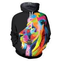 2023 style Colorful lion Hoodies Men/Women Sweatshirt Hooded 3d Brand Clothing Cap Hoody 3D Print Jacket customizable picture Mens Hoodie